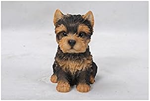 Hi-Line Gift Ltd Sitting Yorkshire Terrier Puppy, Brown/Black, 6.5"