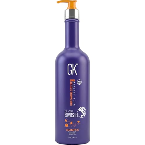 GK HAIR Silver Bombshell Purple Shampoo with Vitamin B5 9.5 Oz | Sulfate-Free Purple Toning Shampoo — Removes Brassy, Yellow & Orange Tones from Blonde, Gray, Silver & Bleached Hair