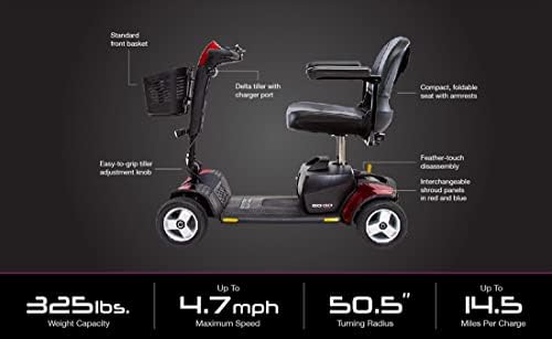 Pride Mobility S74 Go-Go Sport 4-Wheel Electric Mobility Scooter For Adults