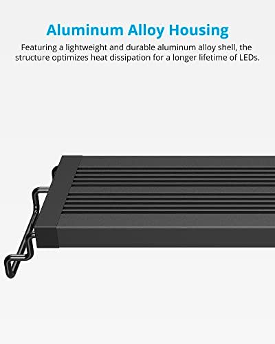 NICREW SkyLED Plus Aquarium Plant Light, Freshwater Fish Tank Light with Ramp Up and Dim Down