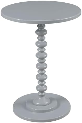 Convenience Concepts Palm Beach Spindle Table 17.75" - Traditional Round End Table for Living Room, Turned Solid Wood Side Table, Classic Display Pedestal Table, Espresso