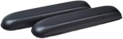 14" Black Vinyl Co-Molded Full Length Armrest Pads for Jazzy Power Chairs (Set of 2)