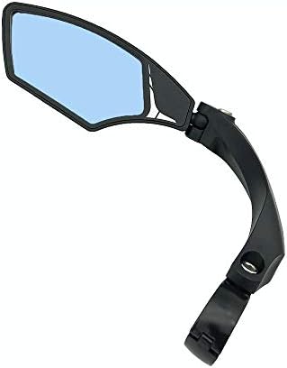 Hafny Handlebar Bike Mirror – HD Glass, Wide Angle, Adjustable 360° Rear View – Shatterproof, Anti-Glare, Premium, MTB, E-Bike, and Commuter Cycling Safety, HF-MR095 (Silver Left)
