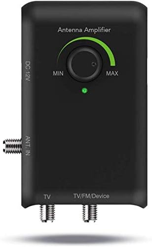 Antop HD Smart Boost Antenna Amplifier, TV Antenna Amplifier Signal Booster, HDTV Booster with Dual Outputs for 2 TVs, HD Digital VHF UHF FM Amplifier