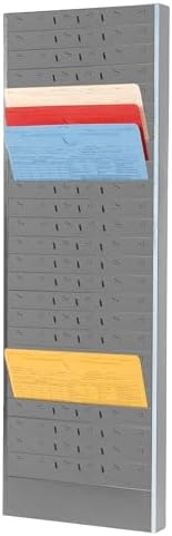 CHAMP Repair Order Rack, 18-Pocket Wall Mount Organizer, Gray