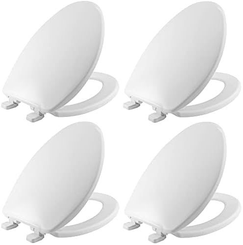 Mayfair Caswell Modern Slow Close Toilet Seat, Durable Plastic, Elongated, White