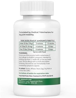 Green Lipped Mussel for Dogs – High Strength Hip & Joint Supplement for Dogs with Omega-3 – Supports Dog Joint Health