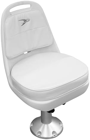 Wise 8WD013-7-710 Standard Pilot Chair with Adjustable Height Pedestal and Seat Mount, White