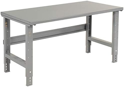 Global Industrial Adjustable Height Workbench C-Channel Leg, 48" W x 30" D