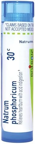 Boiron Natrum Phosphoricum 30C for Heartburn with Acid Indigestion - 80 Pellets | Single-medicine homeopathic pellets for Heartburn with acid Indigestion. Size: 80 Pellets.