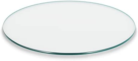 The Better Bevel 12 inch Round Glass Table Top - Clear Tempered Glass Surface Protector - Safe Pencil Polished Edge - Coffee, Dining and End Table