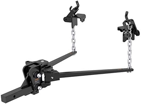 CURT 17333 Short Trunnion Bar Weight Distribution Hitch, Up to 15,000 lbs., 2-Inch Shank