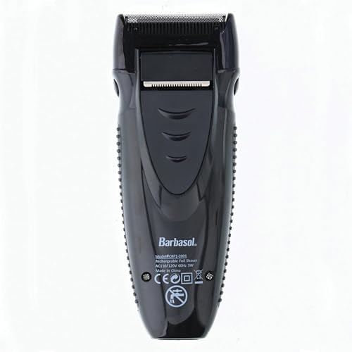 Barbasol Rechargeable Electric Foil Shaver with Stainless Steel Blades and Pop Up Trimmer
