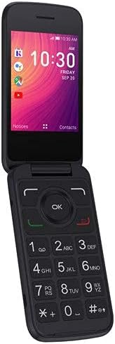 Alcatel GO FLIP 3 Black 4GB 4052W (GSM Unlocked) Flip Phone - For Senior Easy Use (Renewed)