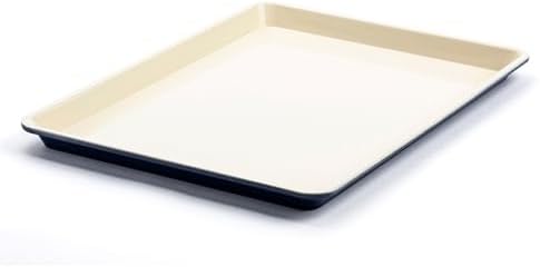 GreenLife 13" x 9" Quarter Sheet Baking Pans, 2 Piece Bakeware Set, PFAS-Free Ceramic Nonstick Rectangular Cookie Trays, Oven Safe to 450°F