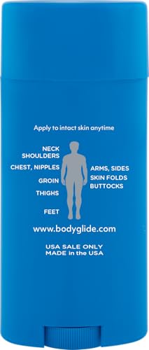 Body Glide Original Anti Chafe Balm | No Chafing Stick | Prevent Arm, Chest, Butt, Thigh, Ball Chafing & Irritation | Trusted Skin Protection Since 1996 |1.5oz