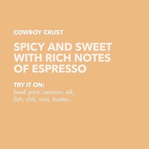 Spiceology Cowboy Crust Espresso Chile Seasoning, 4.4 oz | Bold Coffee Spice Blend & Dry Rub For Beef Brisket, Pork Chops, Steak, Chicken Thighs & Ribs