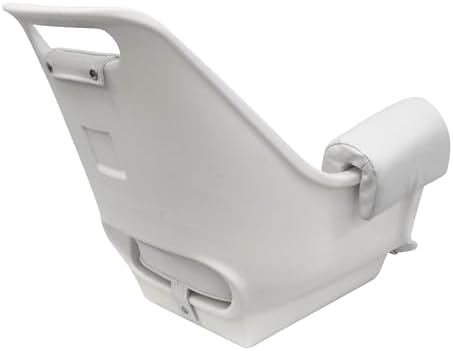 Wise 8WD007-3-710 Offshore Series Deluxe Pilot Chair Cushions with Armrests - White | Roto-molded marine plastic frame, 28 oz vinyl