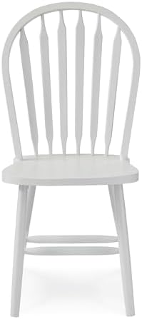 IC International Concepts Solid Wood Windsor ArrowBack Chair, Unfinished