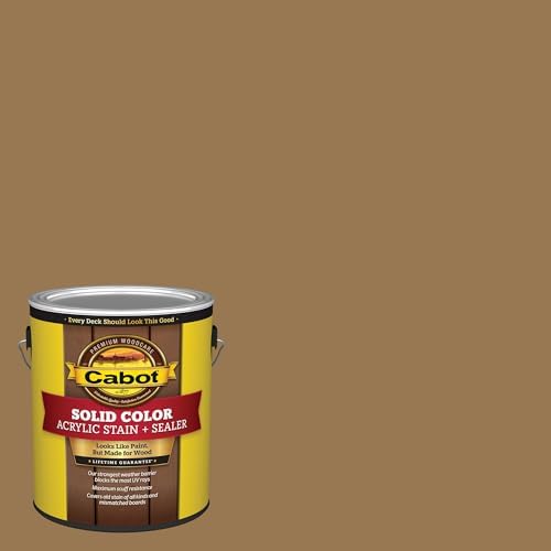 Cabot Solid Color Acrylic Stain + Sealer, New Cedar, 1 Gallon