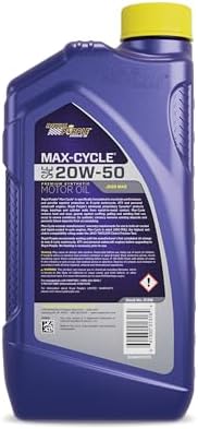 Royal Purple (06316-6PK Max-Cycle 20W-50 High Performance Synthetic Motorcycle Oil - 1 Quart, (Case of 6)