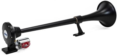 HornBlasters Mini-Tug 12/24 Volt Air Horn Only - Single Trumpet - Deep Sound - Efficient on Air