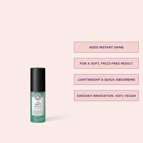 Maria Nila True Soft, Moisturizing Argan Oil For Dry Brittle Hair, Argan Oil Remoisturises & Reduces Frizz, 100% Vegan & Sulfate/Paraben free