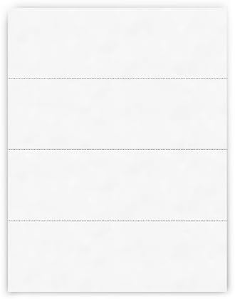 PrintWorks Professional 4 Part Perforated Paper 8.5” x 11” - Perfect For W-2, 1099