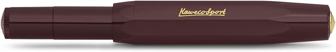 Kaweco CLASSIC SPORT Fountain Pen White with 23 Carat Gold-Plated Steel Nib and Iridium Tip for Ink Cartridges I Sport Fountain Pen 13 cm I Nib: BB (Extra Broad)
