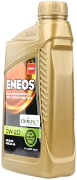 ENEOS 0W-20 Fully Synthetic Motor Oil, API SQ, dexos1 Gen3, 1 Qt