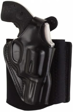 Galco Ankle Glove Leather Handgun Holster, Left Hand, Black, AG161B