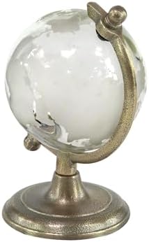 Deco 79 Aluminum Globe with Tiered Base, 9" x 8" x 13", Copper