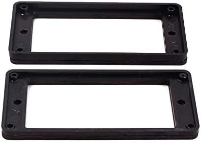 Alnicov 2 Pcs Rosewood Curved Bottom Humbucker Pickup Ring Set for Epiphone Guitar Accessories