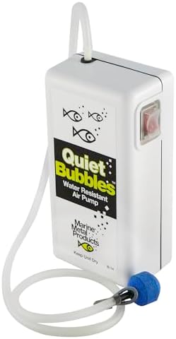 Marine Metal B-14 Quiet Bubbles Live Bait Aerator, Quiet Water Resistant Air Pump, Portable,Beige