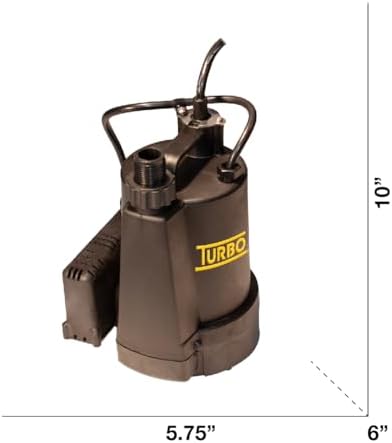 Turbo 1/4HP Submersible Utility Pump with Electronic Switch