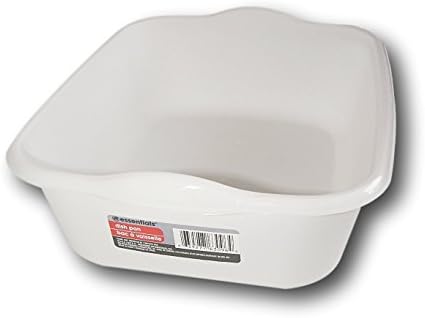 Essentials White Plastic Eight Quart Dishpan - 13½ x 11 x 4½H
