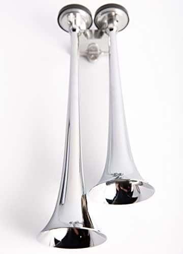 Loud Sound 129dB 2-Trumpet Compact Air-Horn-Kit, With Dual-Air-Compressors