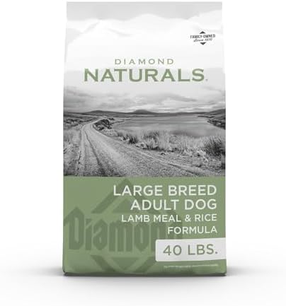 Diamond Naturals Large Breed Adult Dry Dog Food, Chicken & Rice, 40lb | With Real Cage Free Chicken | Glucosamine & Chondroitin to Help Support Large Breed Dogs | Probiotics for Digestive Support