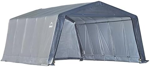 ShelterLogic Replacement Cover Kit Only No Frame-12x20x8 Peak 805119 for Models 62691,62791,62678 (14.5oz Gray)