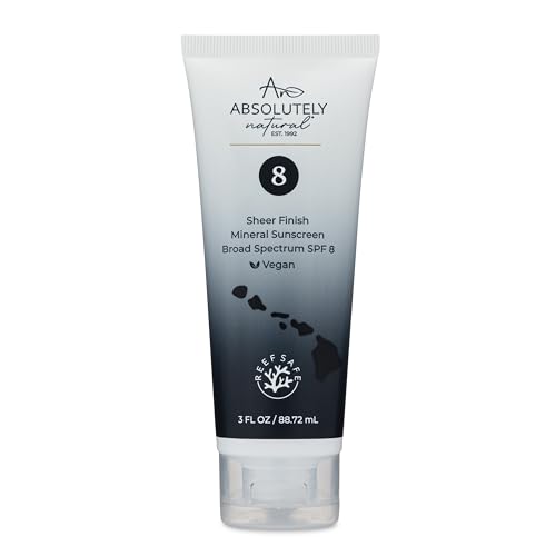 Absolutely Natural - SPF 15 Mineral Sunscreen - Broad Spectrum Water Resistant Moisturizer Lotion For Body & Face - With Non-Nano Zinc Oxide, Vitamin E, & Antioxidants - Made in USA, 3 Oz