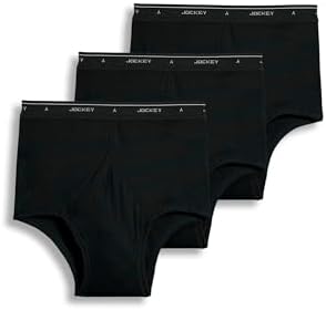 Jockey Classic Full Rise Brief- 3 Pack - 100% Cotton Underwear for Men