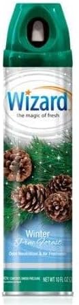 Wizard The Magic of Fresh Air Freshener 10Oz Winter Pine Forest (Package May Vary) Pack of (4)