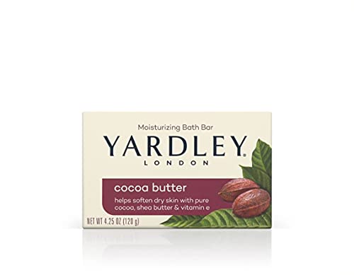 Yardley Moisturizing Bar Cocoa Butter 4.0 oz (Pack of 6)