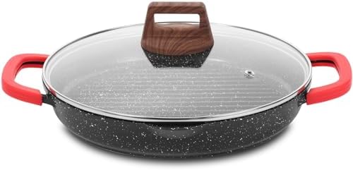 ESLITE LIFE Nonstick Grill Pan for Stove Tops, Versatile Griddle with Pour Spouts