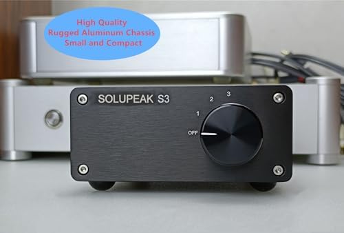 U31 3 Way RCA Audio Switcher, Stereo Audio Switch Selector Box