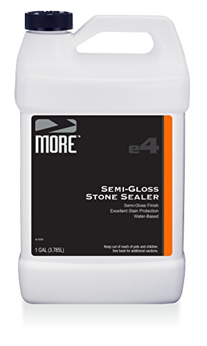 MORE- Semi-Gloss Stone Sealer - Seal & Enhance Natural Stone, Paver, Tile & Concrete - Wet Look Semi-Gloss Finish - Protects Against Oil & Water-Based Stains - Indoor/Outdoor - Water-Based - 128oz