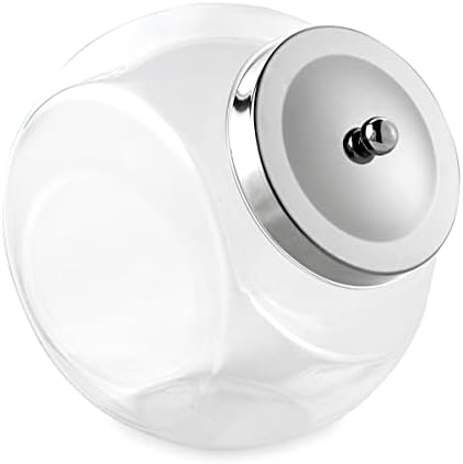 Clear Penny Jar with Lid | Store Cookies, Candy, Snacks, and Treats | Perfect for Kitchen or Office Counter Top Storage | 42oz Capacity