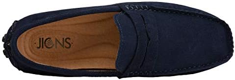 JIONS Mens Driving Penny Loafers Suede Moccasins Slip On Casual Dress Boat Shoes