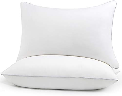 HIMOON Bed Pillows for Sleeping 2 Pack,Queen Size Cooling Pillows Set of 2,Top-end Microfiber Cover for Side Stomach Back Sleepers