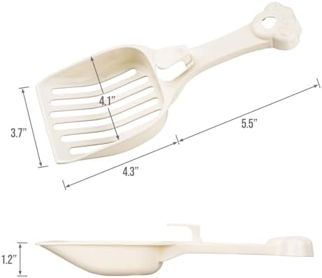 Depets Cat Litter Scoop, Kitty Litter Scooper for Pine Pellet, Wide Slats